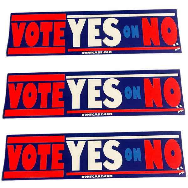 VOTE YES ON KNOW BUMBER STICKER