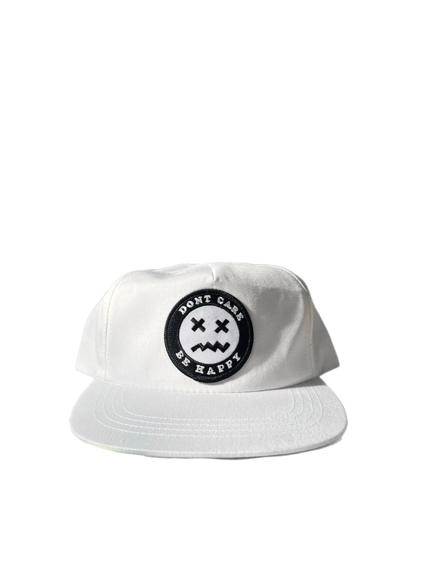 WHITE BE HAPPY HAT