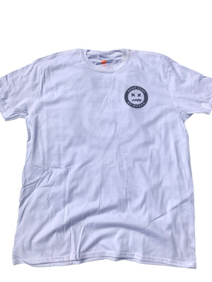 Be Happy Circle White T-Shirt - Soft Cotton Tee with Positive Vibes