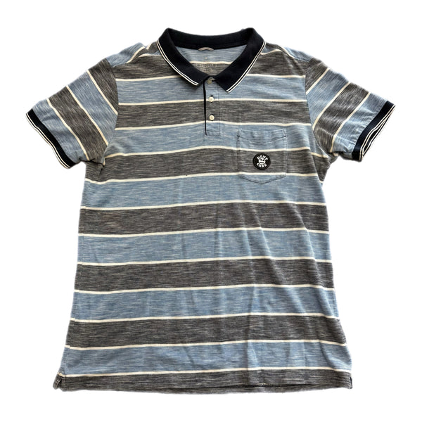 STRIPED BLUES GOLF POLO