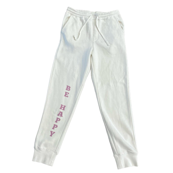 WHITISH BE HAPPY SWEATS