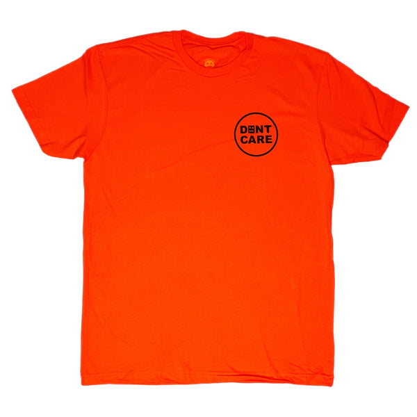 CIRCLE LOCKUP T-Shirt - "Don't Care Be Happy" with Bold Attitude