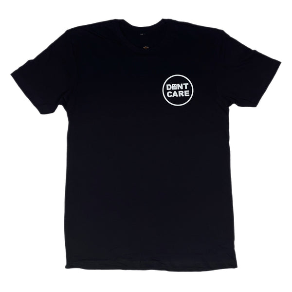 CIRCLE LOCKUP T-Shirt - "Don't Care Be Happy" with Bold Attitude