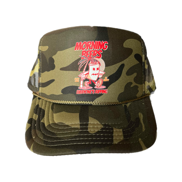 MORNING VIBES CAMO TRUCKER