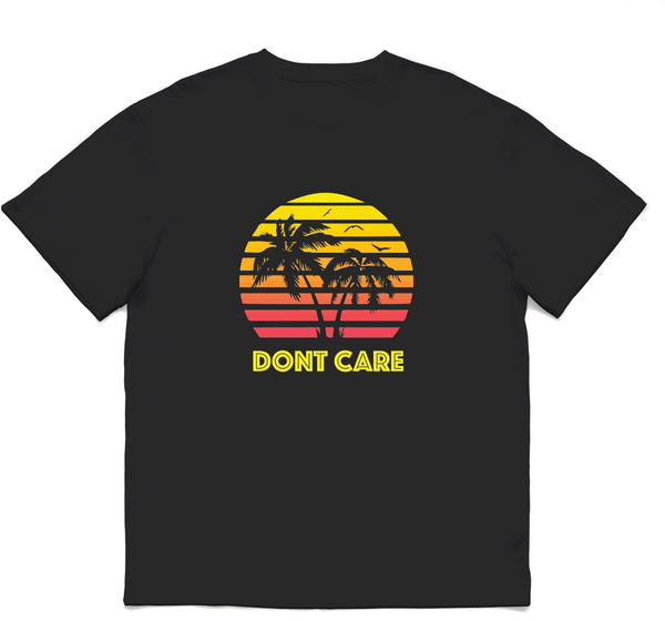 80's Sunset T-Shirt - Retro Cotton Tee with Palm Tree Silhouette