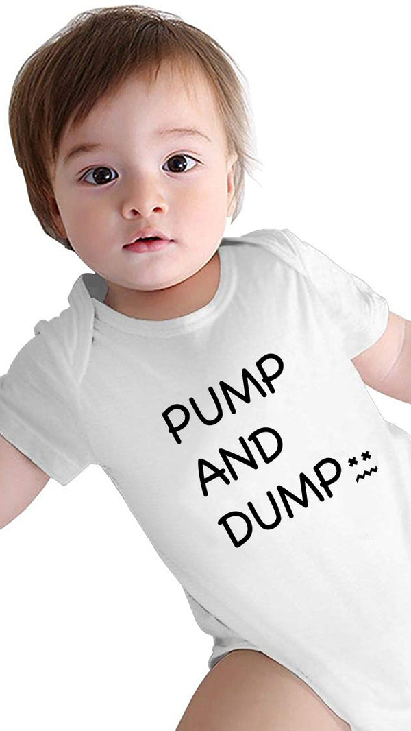 PUMP AND DUMP BABY ONESIE