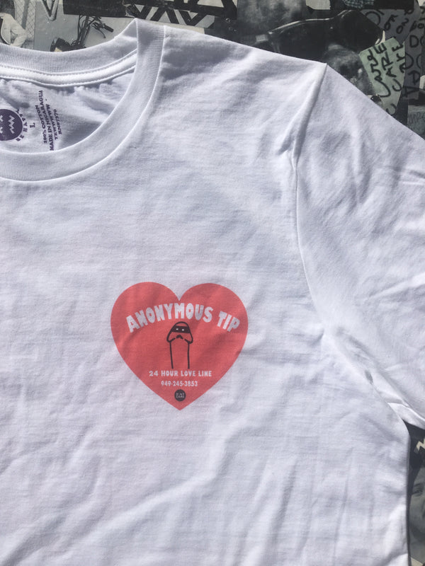 Anonymous Tip Love Line T-Shirt - Super Soft 100% Cotton