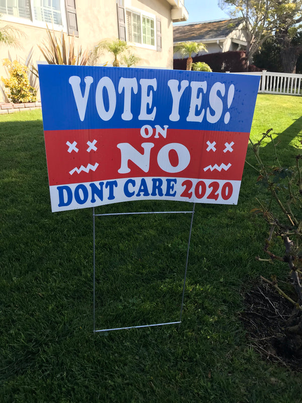 Vote yes on no sign