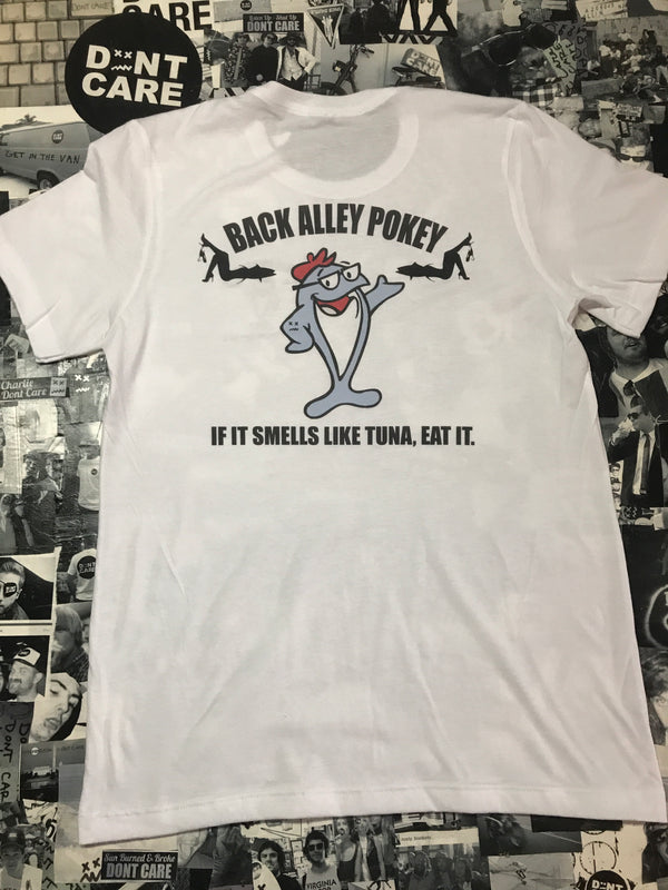 Back Alley Poke T-Shirt - Super Soft 'Don't Care' Cotton Tee